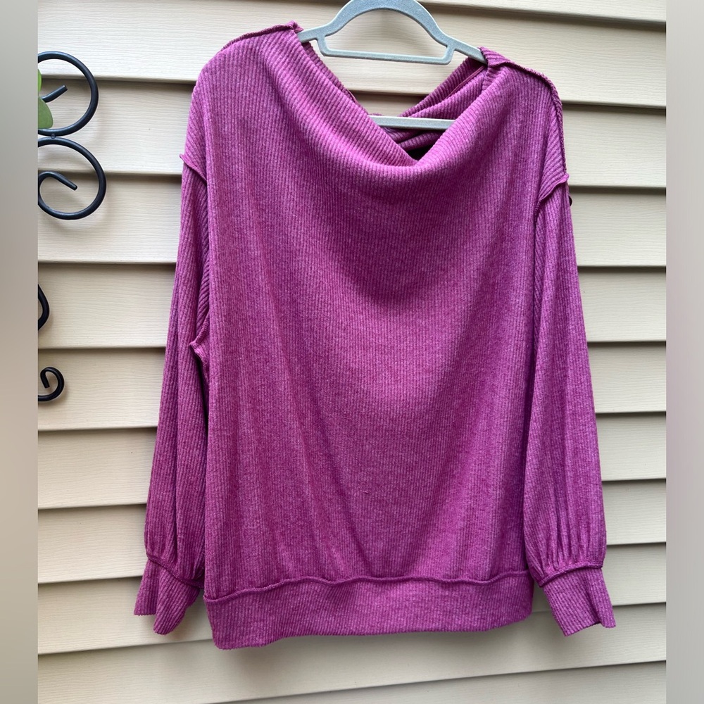 We The Free People Main Squeeze Hacci Ribbed Pullover Marion Sweater, size S